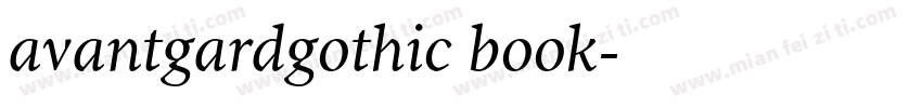 avantgardgothic book字体转换